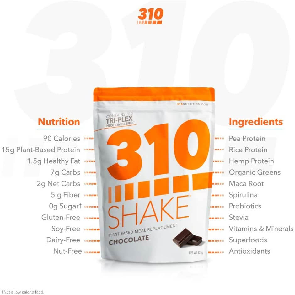 310 Chocolate Meal Replacement nutrition facts