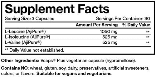 Do Vitamins Vegan BCAA supplement facts
