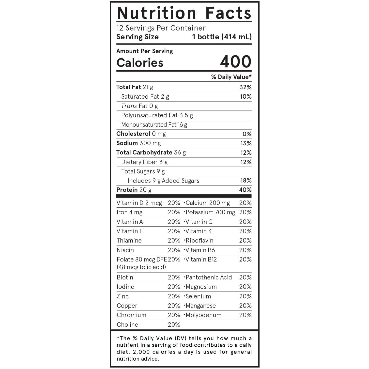 Soylent Strawberry nutrition facts
