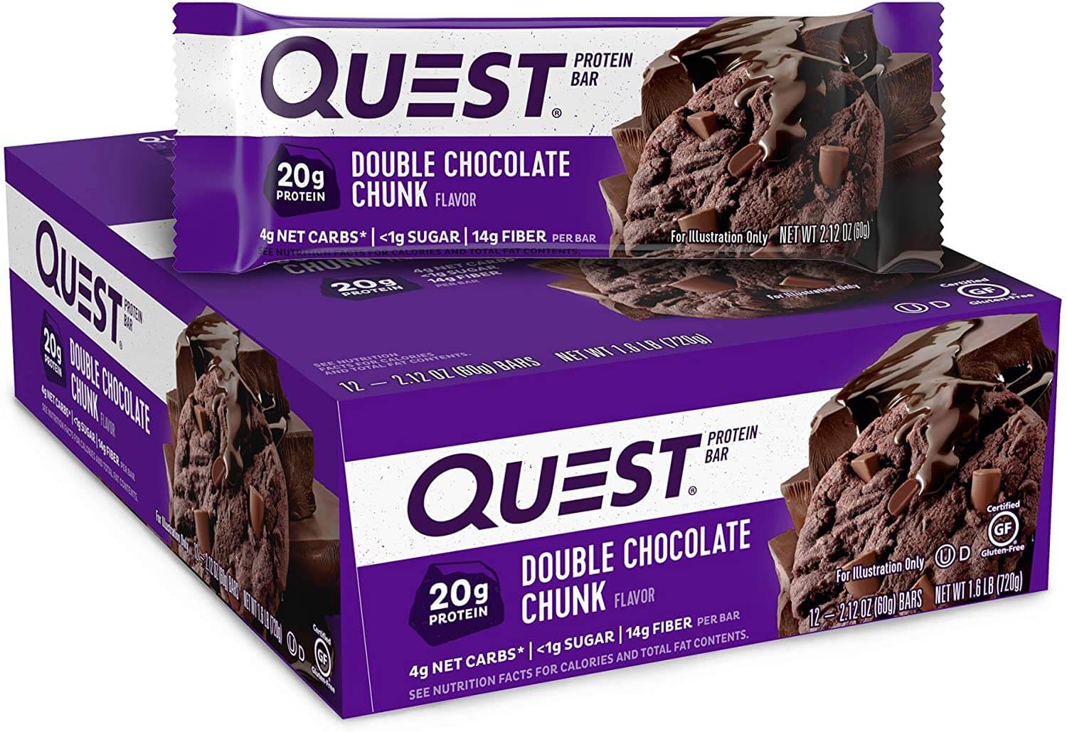 Quest Nutrition Low Carb Double Chocolate Chunk Protein Bar